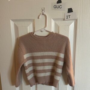 Striped pink and White kids Sweater